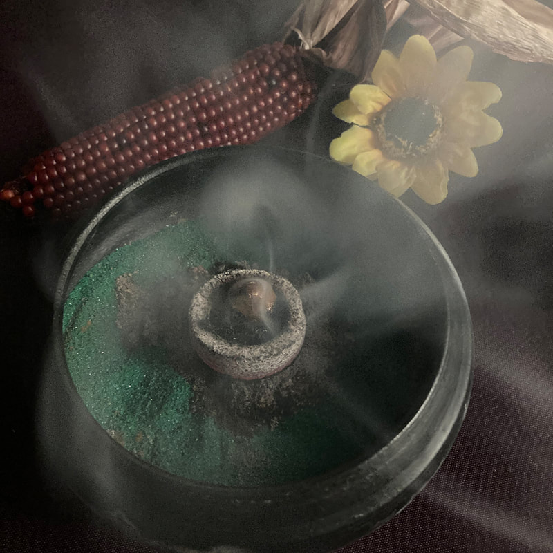 Autumn Incense on charcoal
