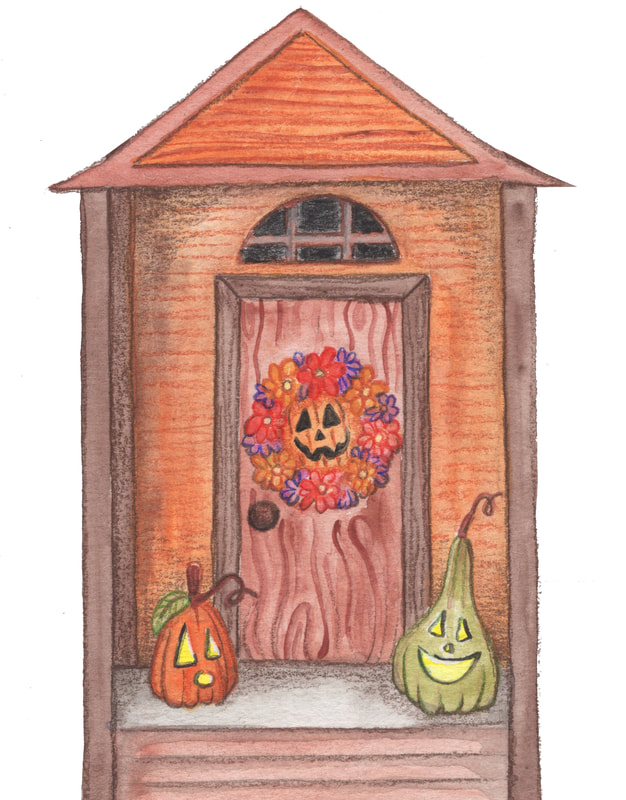 Halloween porch