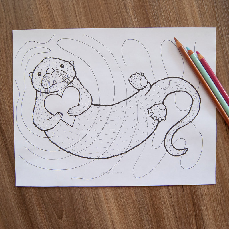 otter coloring page
